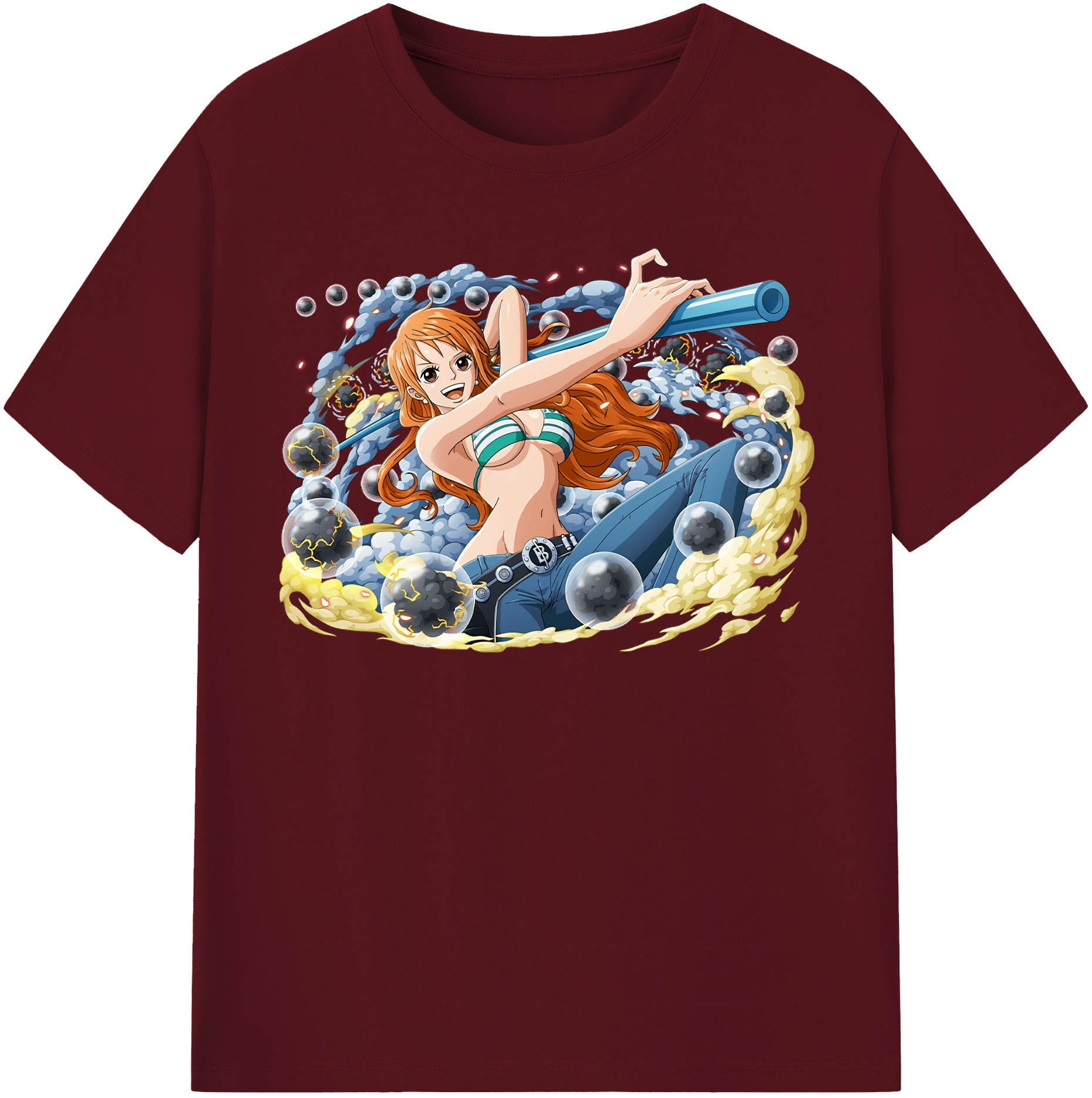 ワンピース ナミ ONE PIECE Nami 綿100％半袖Tシャツ（フロントプリント）